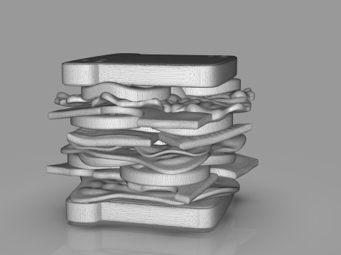 Sandwich Sculpture Model do druku 3D