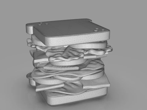 Sandwich Sculpture 3D Print Model