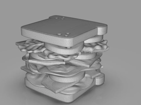 Sandwich Sculpture 3D Print Model