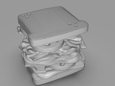 Sandwich Sculpture 3D Print Model