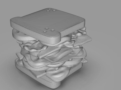 Sandwich Sculpture 3D Print Model