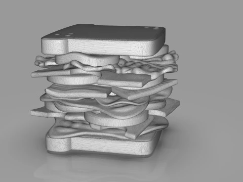 Sandwich Sculpture 3D Print Model