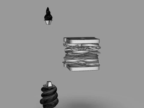 Sandu&iacute;che M&aacute;gico Modelo de Impressão 3D