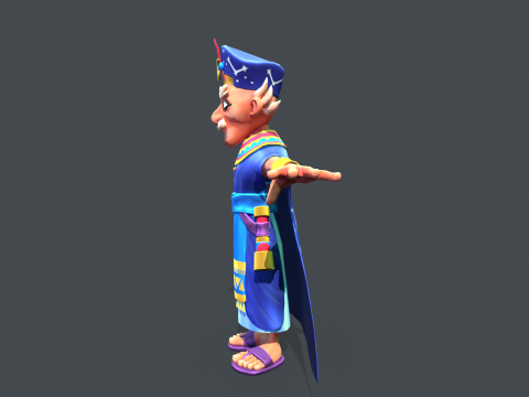 Stylized Egyptian Mage Modello 3D