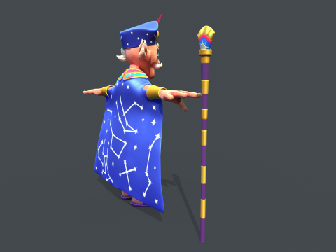 Stylized Egyptian Mage Modello 3D