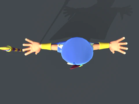 Стилизованный египетский маг 3D Модель