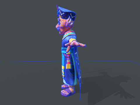 Stylized Egyptian Mage Modello 3D
