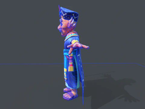 Стилизованный египетский маг 3D Модель