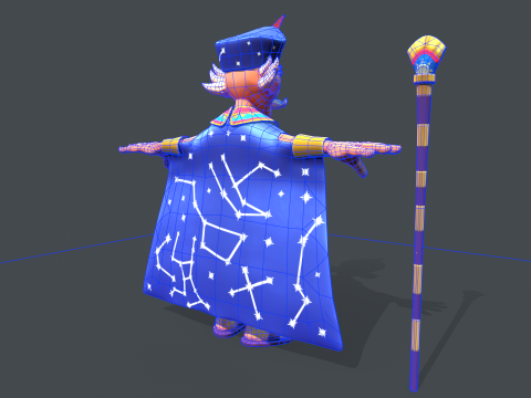 Stylized Egyptian Mage Modello 3D