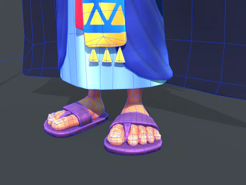 Стилизованный египетский маг 3D Модель