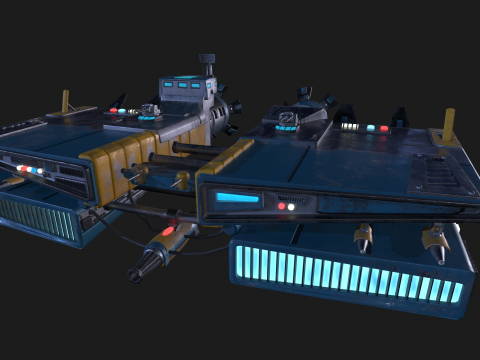 Pirate Rebel Spaceship 3D Модель