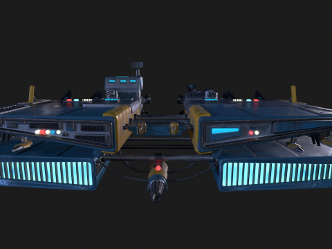 Pirate Rebel Spaceship 3D Model