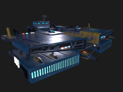 Pirate Rebel Spaceship 3D Model