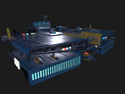 Pirate Rebel Spaceship 3D Model