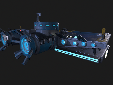 Pirate Rebel Spaceship 3D Model