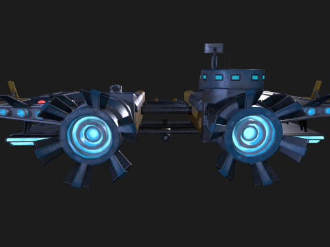 Pirate Rebel Spaceship 3D Model