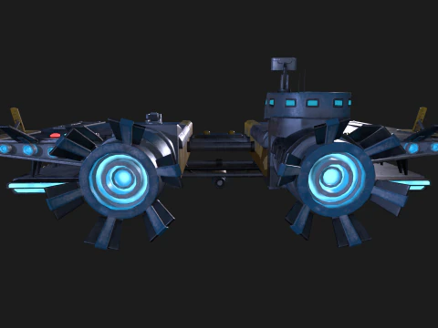 Pirate Rebel Spaceship 3D Model