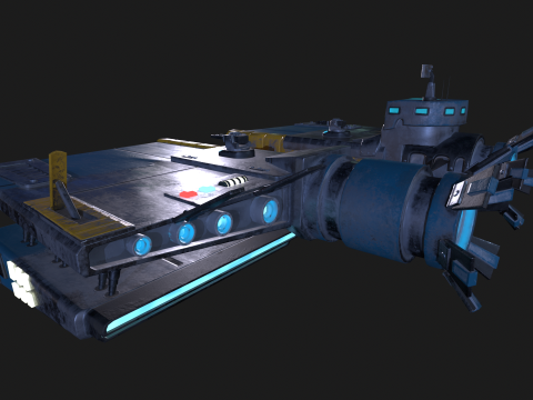 Pirate Rebel Spaceship 3D Model