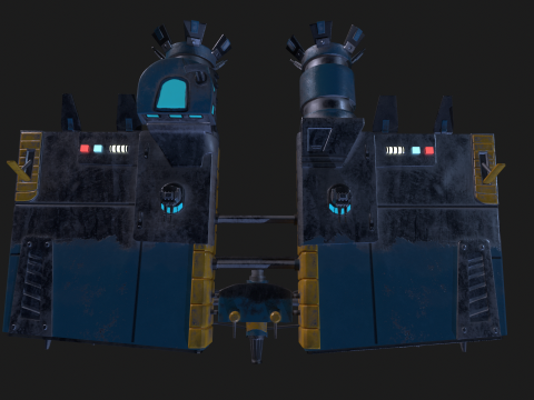 Pirate Rebel Spaceship 3D Model