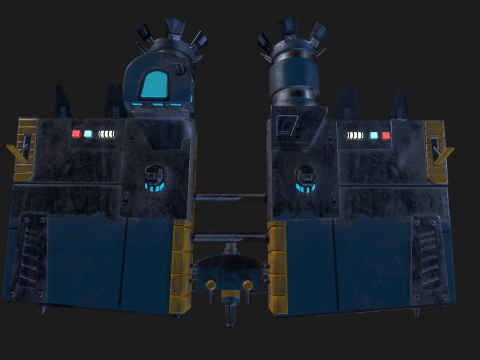 Pirate Rebel Spaceship 3D Model