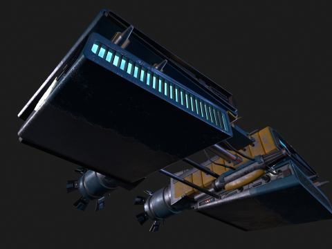 Pirate Rebel Spaceship 3D Model