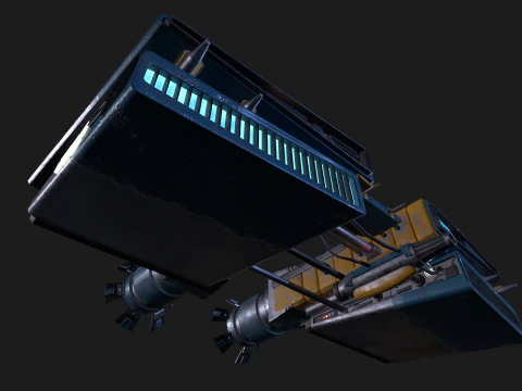 Pirate Rebel Spaceship 3D Model