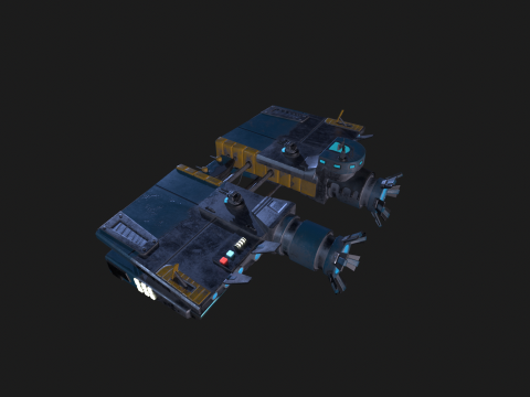 Pirate Rebel Spaceship 3D Model