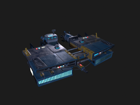 Pirate Rebel Spaceship 3D Model