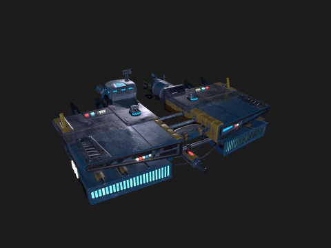 Pirate Rebel Spaceship 3D Model