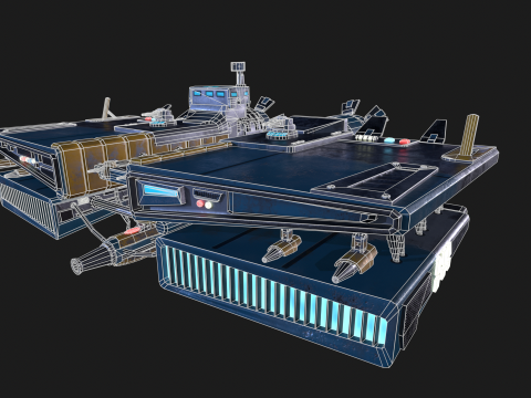 Pirate Rebel Spaceship 3D Model