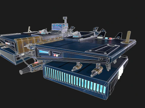 Pirate Rebel Spaceship 3D Model