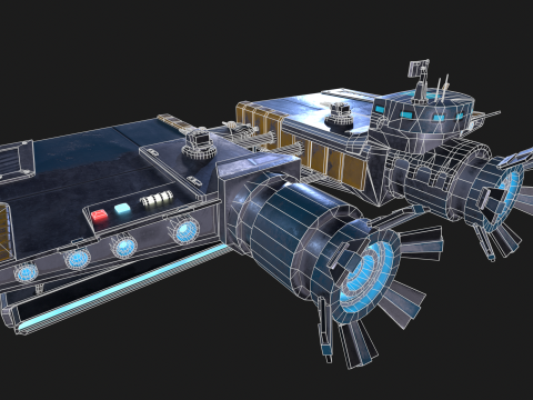 Pirate Rebel Spaceship 3D Model