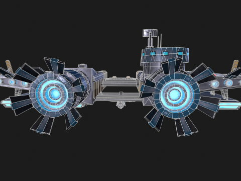 Pirate Rebel Spaceship 3D Model