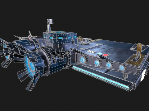 Pirate Rebel Spaceship 3D Model