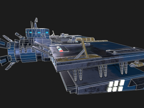 Pirate Rebel Spaceship 3D Model