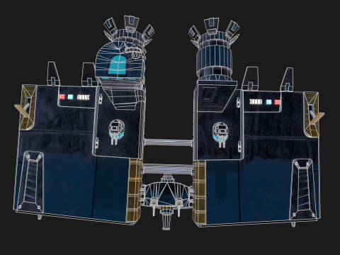 Pirate Rebel Spaceship 3D Model