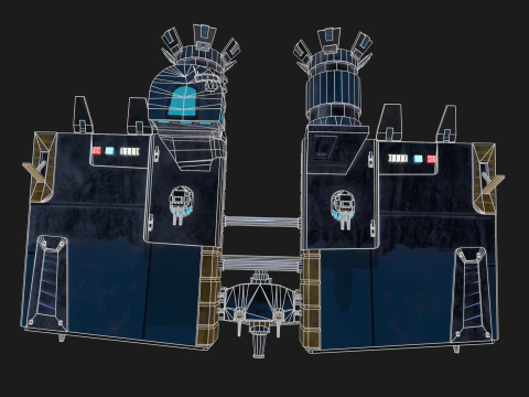 Pirate Rebel Spaceship 3D Model
