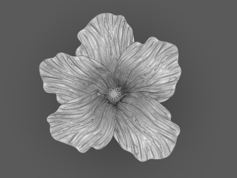 Hibiscus Flower Sculpt 3D 프린트 모델
