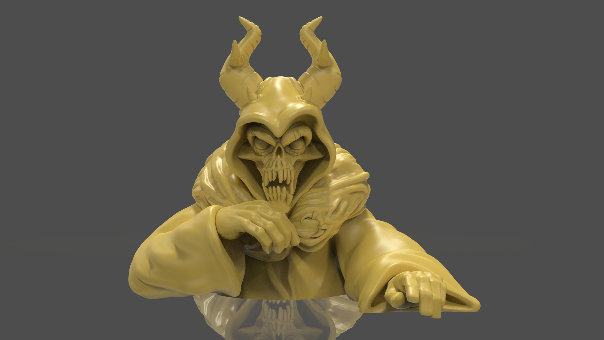Horned King Bust Sculpt 3D Print Model .c4d .max .obj .3ds .fbx .stl .blend 