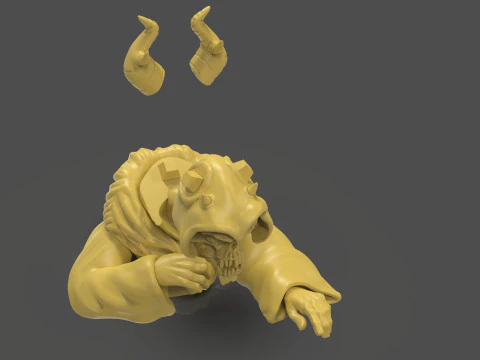 Horned King Bust Sculpt 3D Print Model