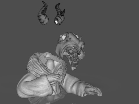Horned King Bust Sculpt 3D Print Model
