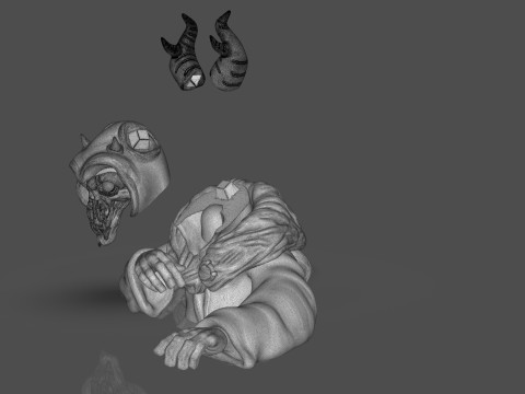 Horned King Bust Sculpt 3D Print Model