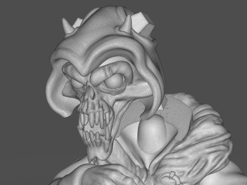 Horned King Bust Sculpt 3D Print Model