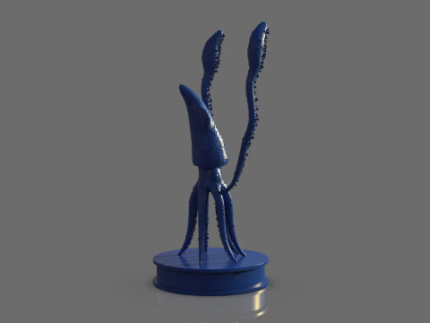 Inktvis sculptuur 3D printmodel