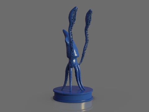Inktvis sculptuur 3D printmodel
