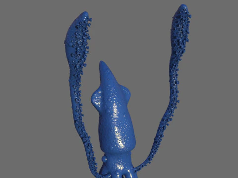 Inktvis sculptuur 3D printmodel