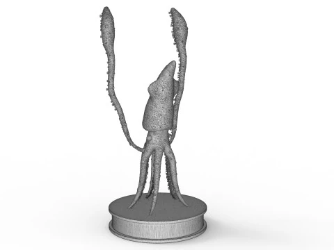Inktvis sculptuur 3D printmodel