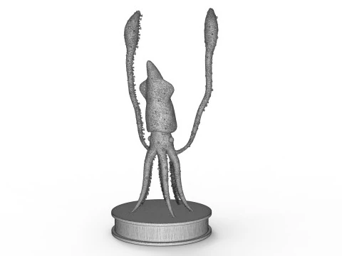 Inktvis sculptuur 3D printmodel