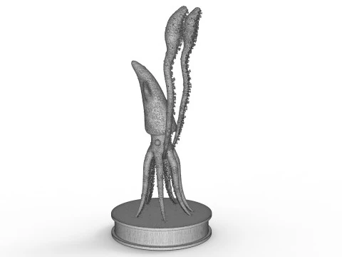 Inktvis sculptuur 3D printmodel