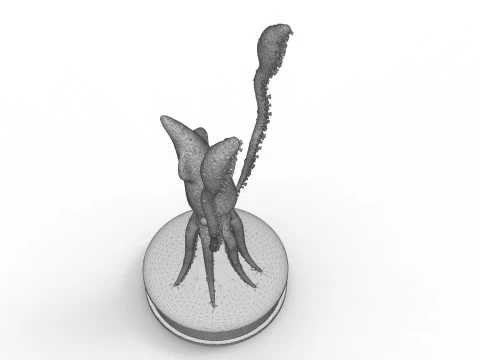 Inktvis sculptuur 3D printmodel